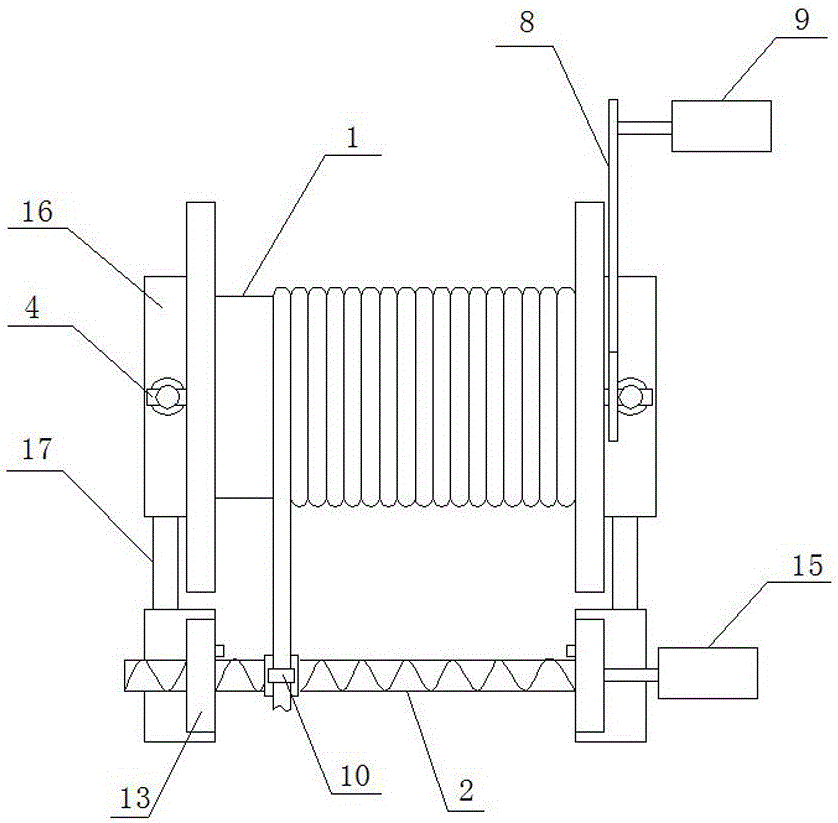 Automatic winding device for cable