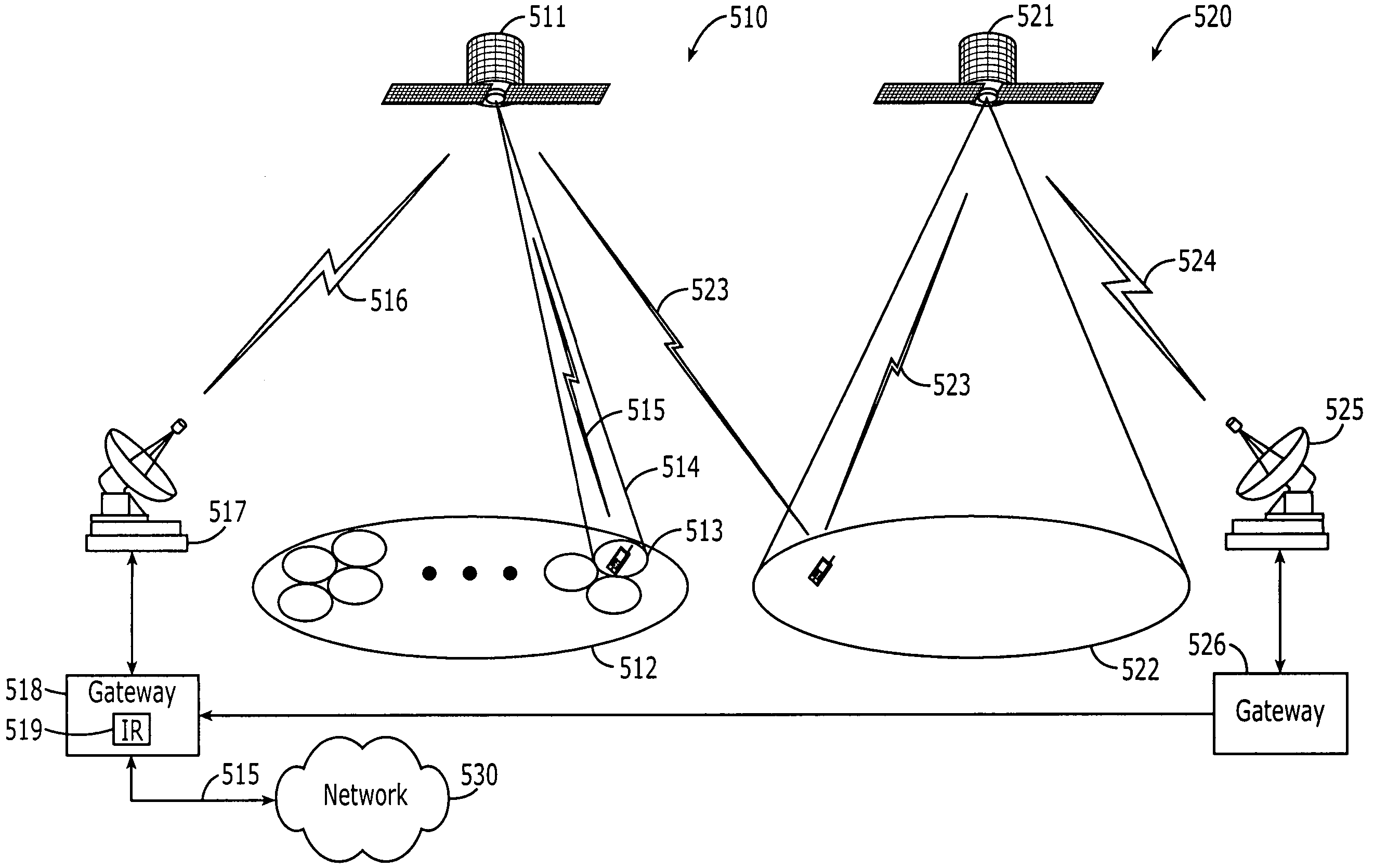 Intra- and/or inter-system interference reducing systems and methods for satellite communications systems