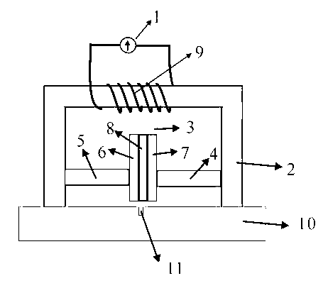 Resonance-type magnetoelectric sensor for ferromagnetic material defect detection and detection method thereof
