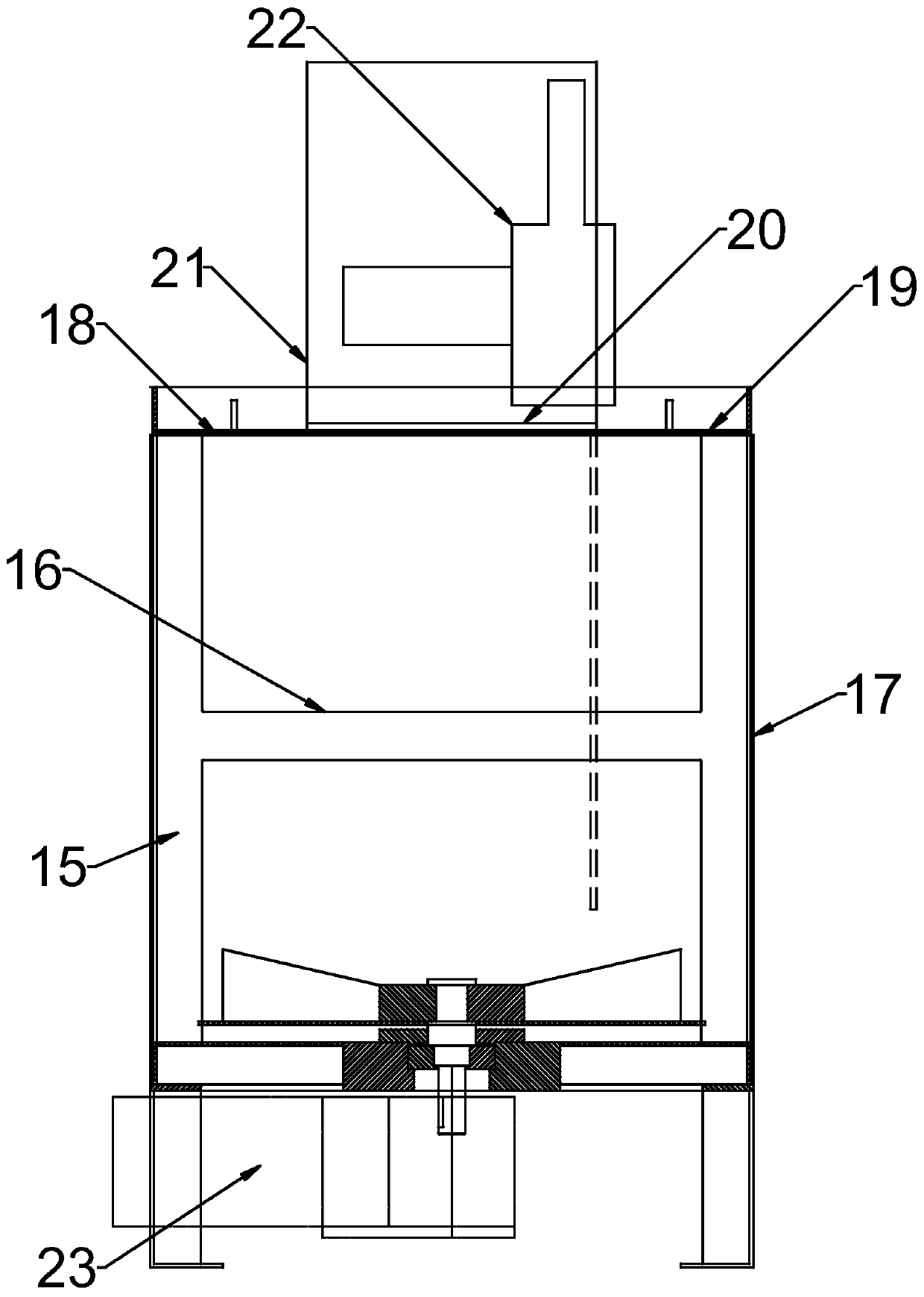 Stirring saw chain fatigue test device