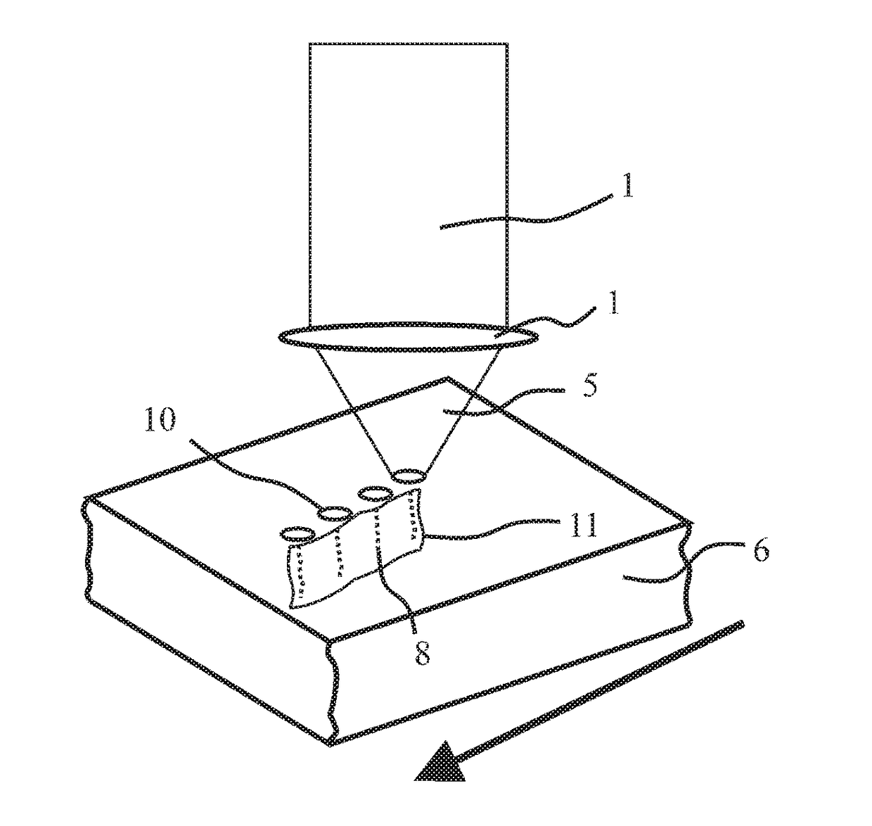 Method of laser processing for substrate cleaving or dicing through forming "spike-like" shaped damage structures