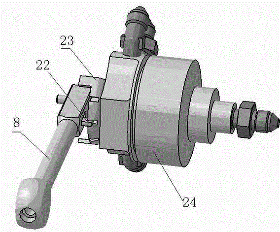 Integrated type retracting-dropping priority control switch of landing gear