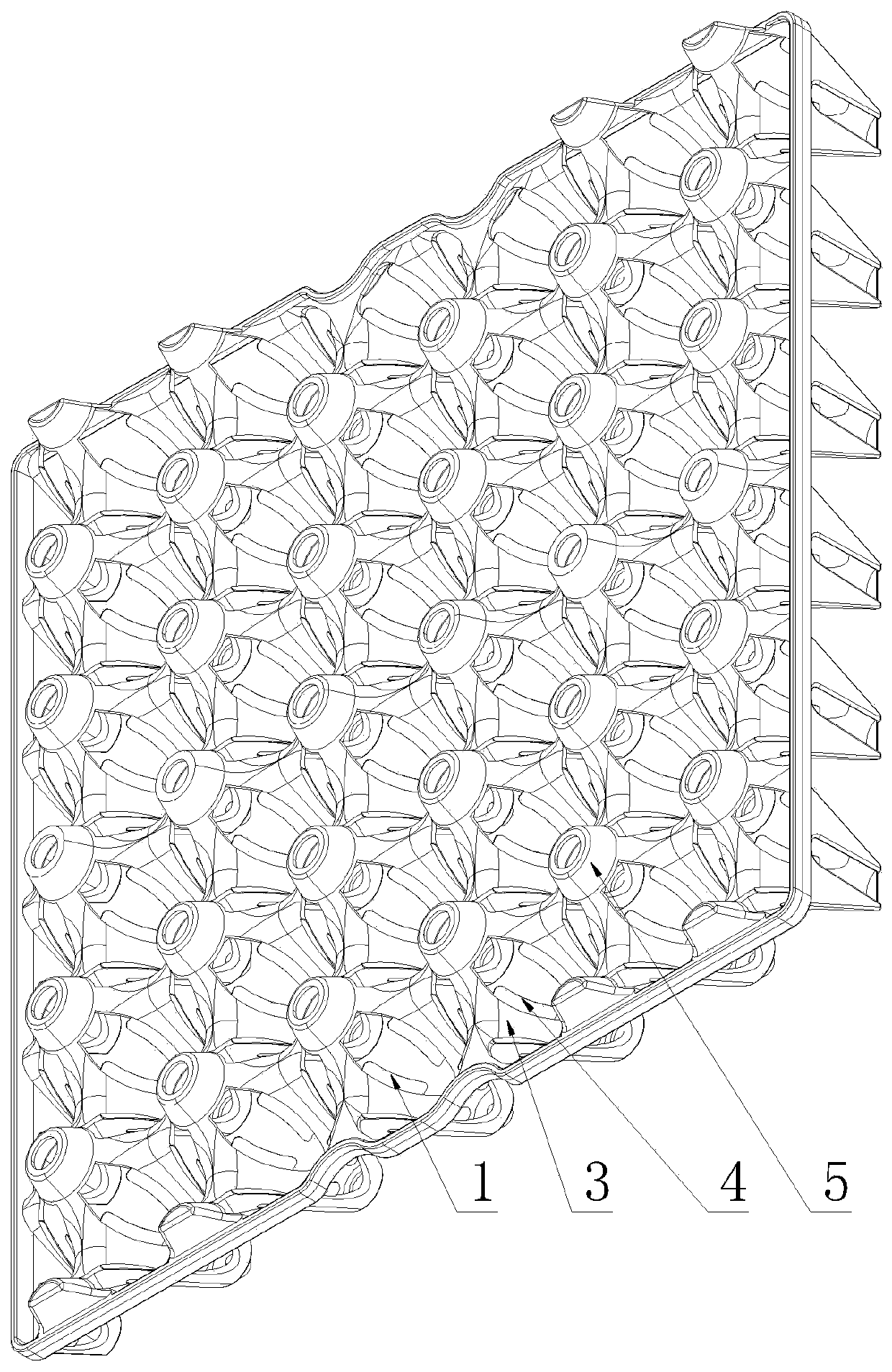 Breakage-proof egg tray and processing technology thereof