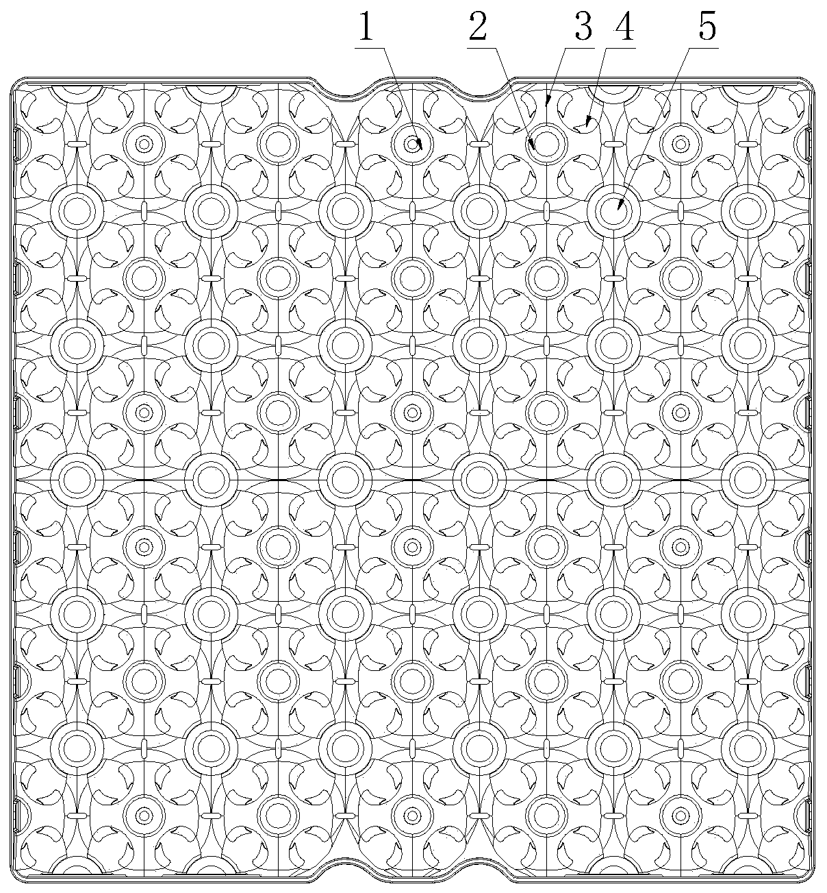 Breakage-proof egg tray and processing technology thereof