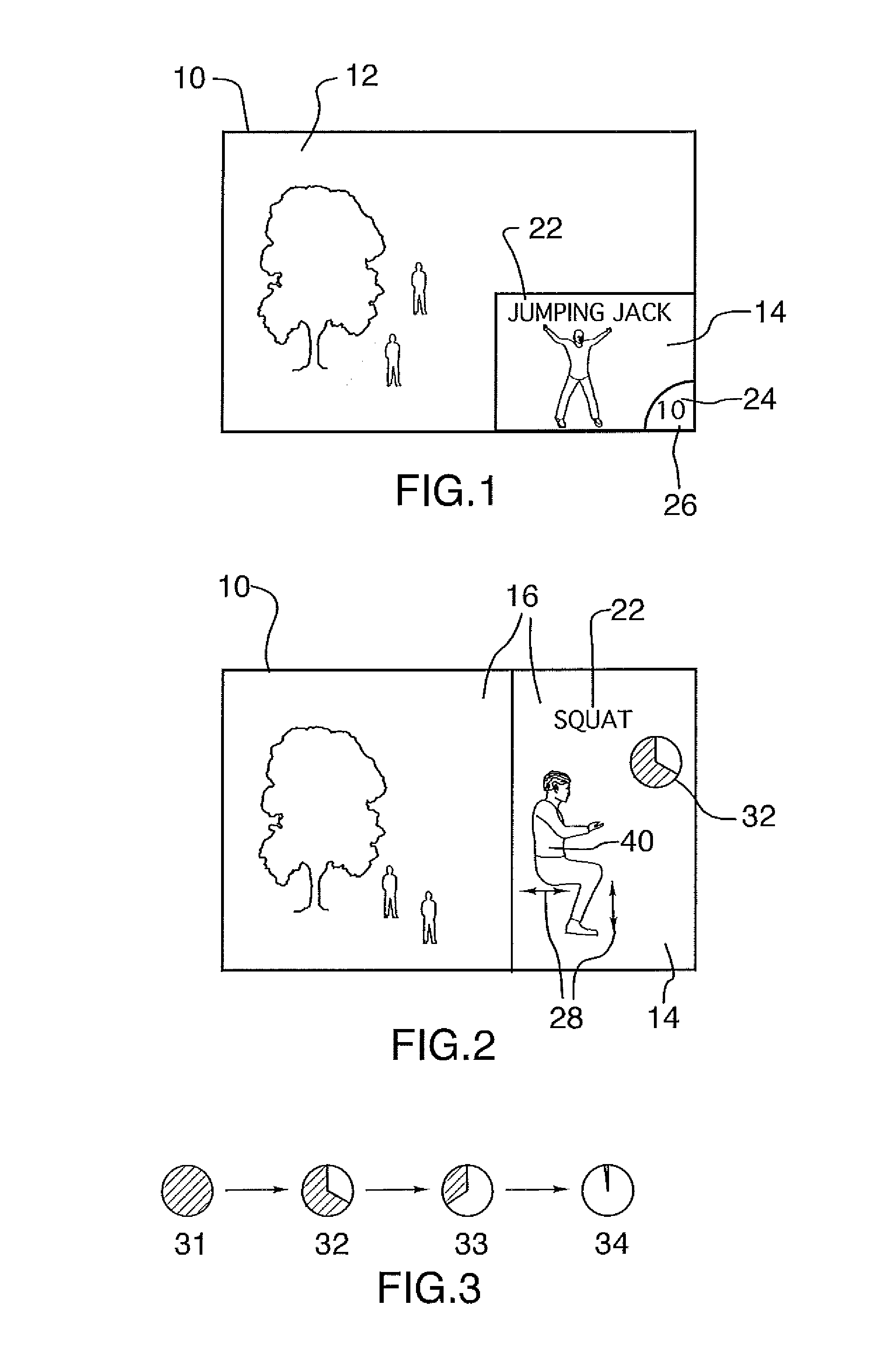Method and apparatus to convey visual physical activity instructions on a video screen