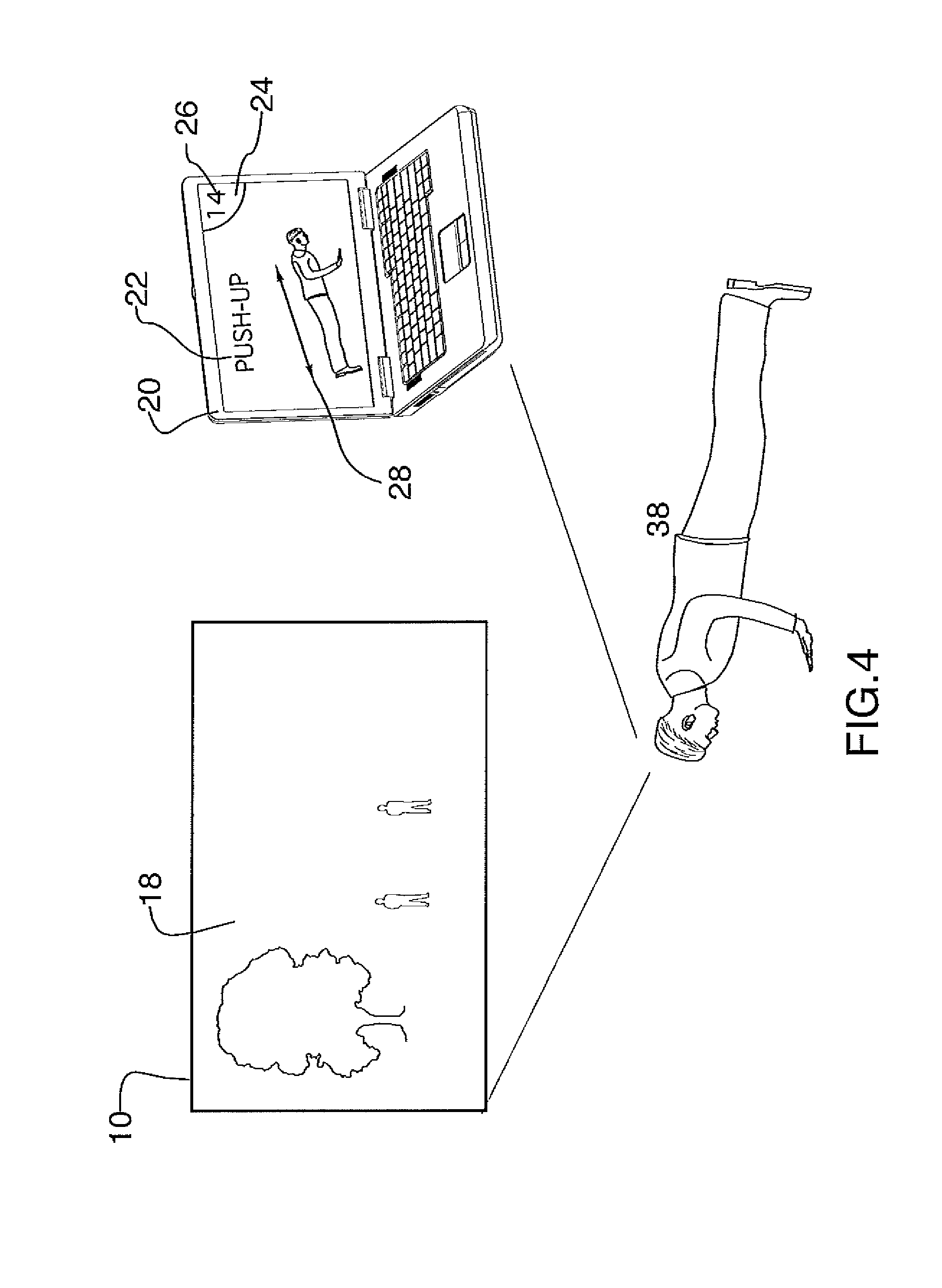 Method and apparatus to convey visual physical activity instructions on a video screen