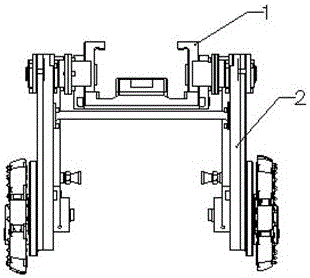 Chain crawler vehicle chassis with adjustable height