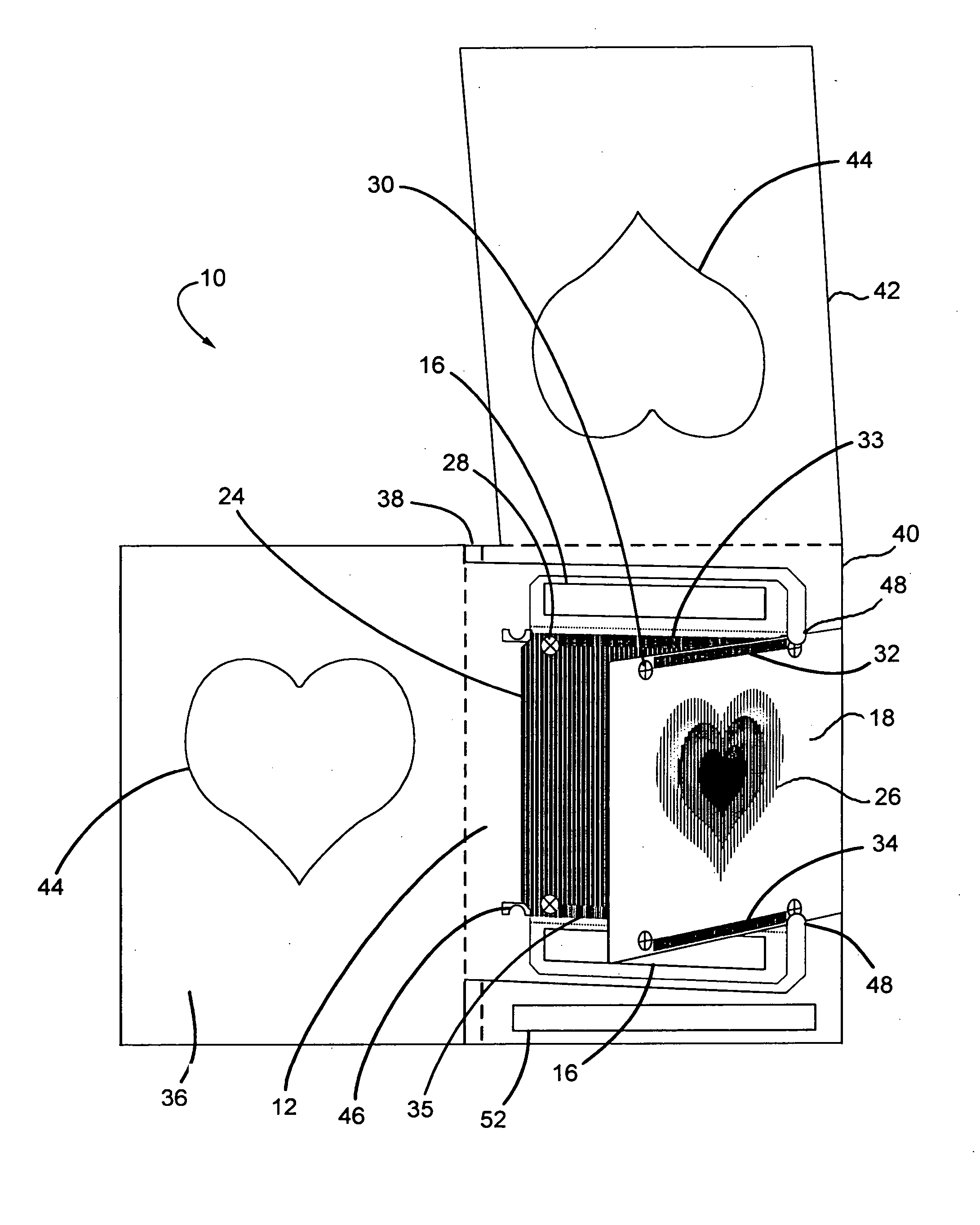 Moveable animated display device