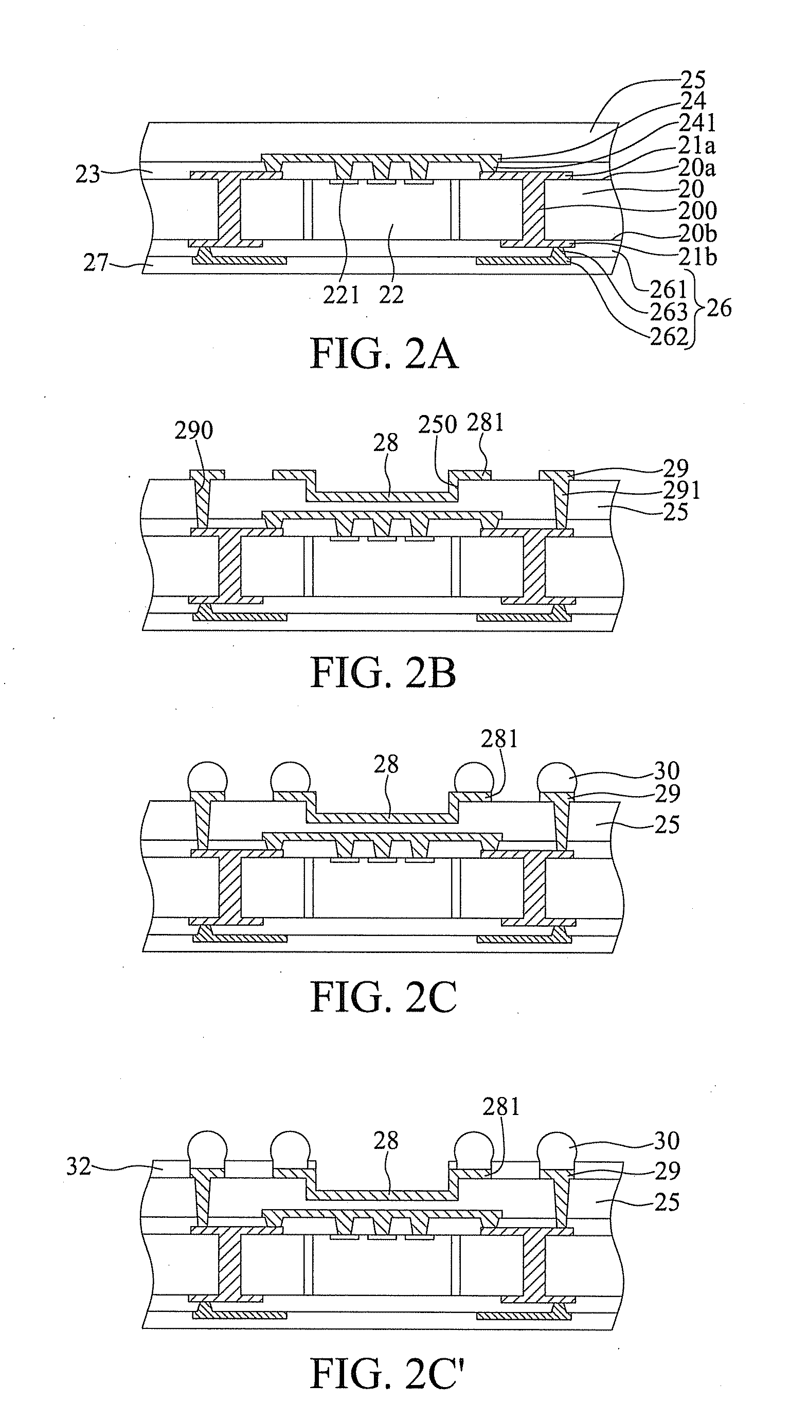 Package structure having MEMS element and fabrication method thereof