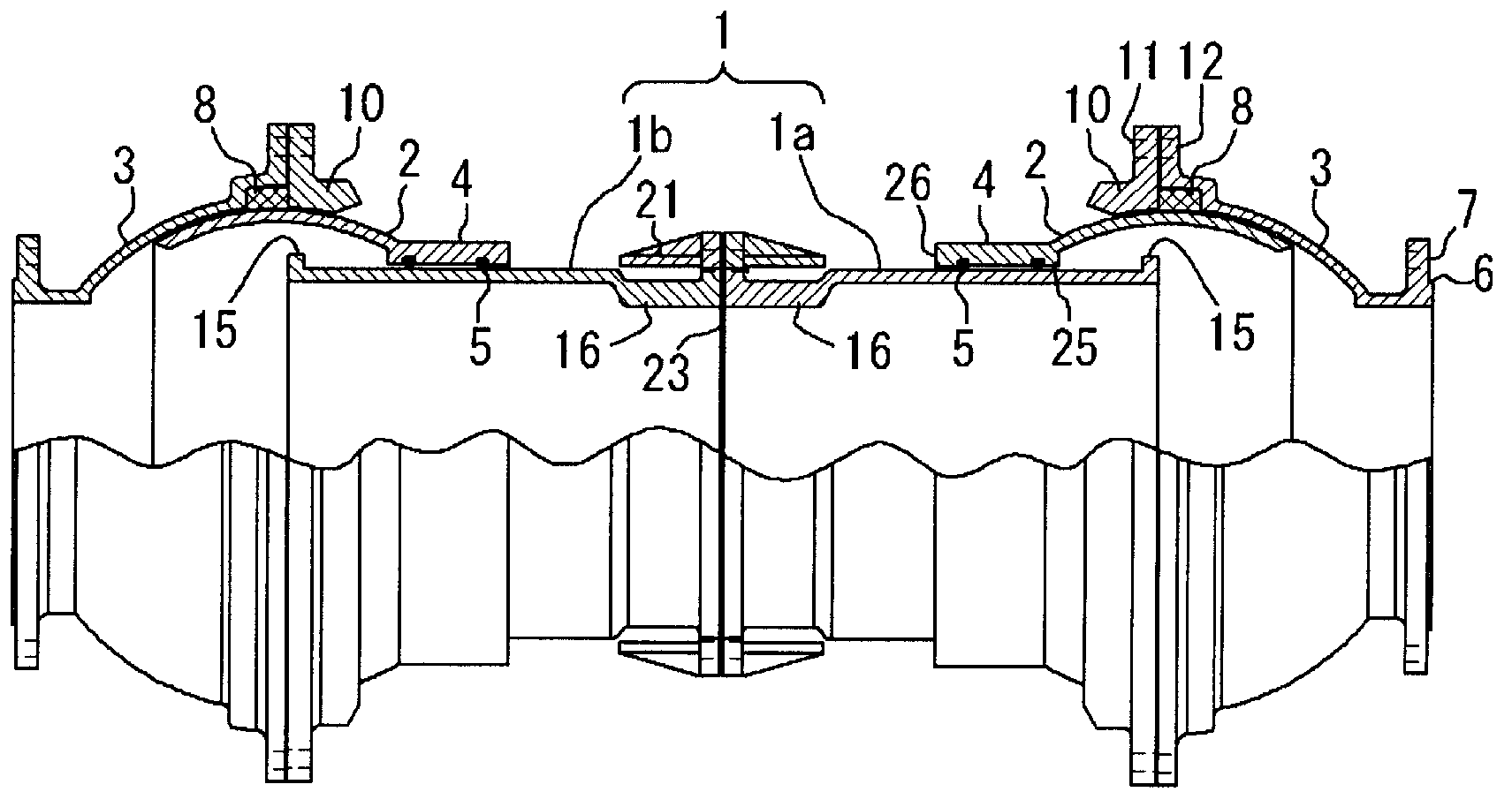 Expansion flexible pipe joint