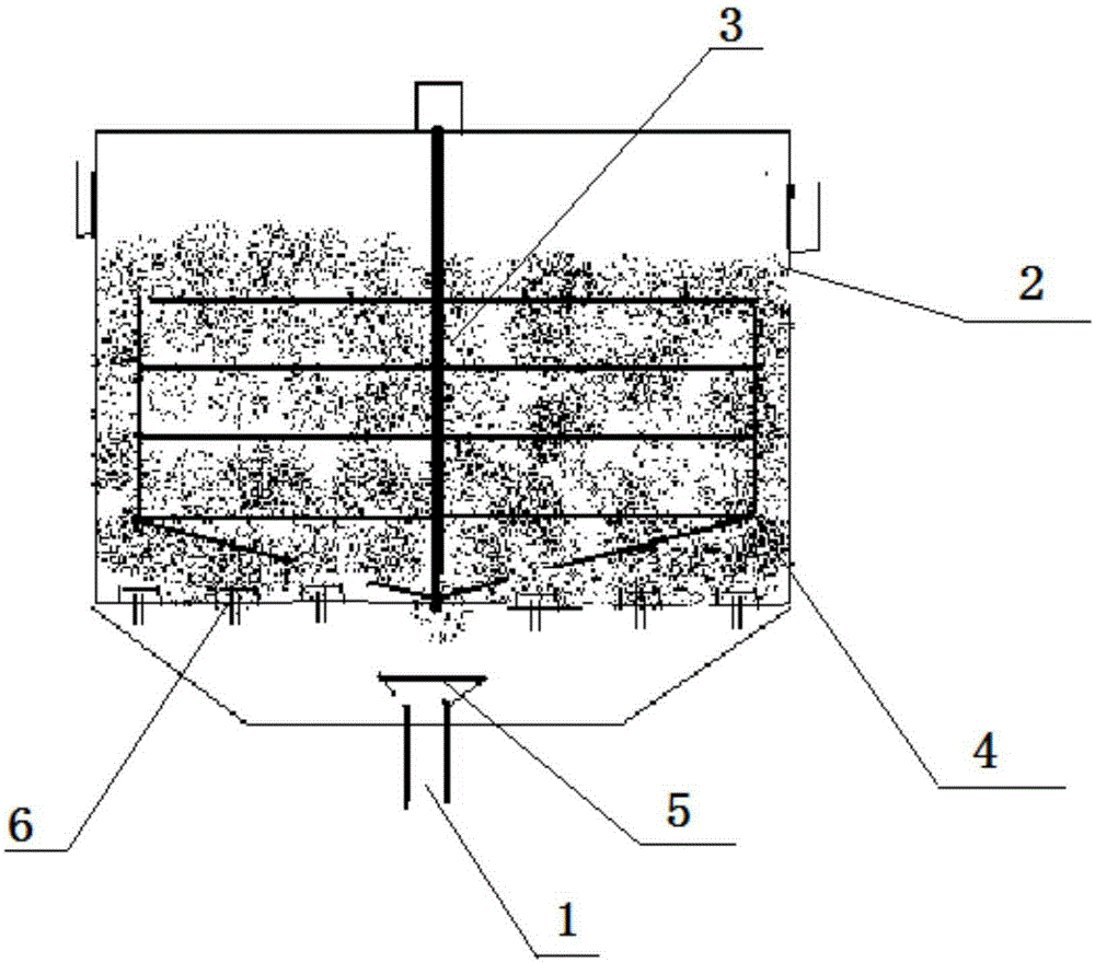 A device for removing nitrogenous substances in water by biological denitrification