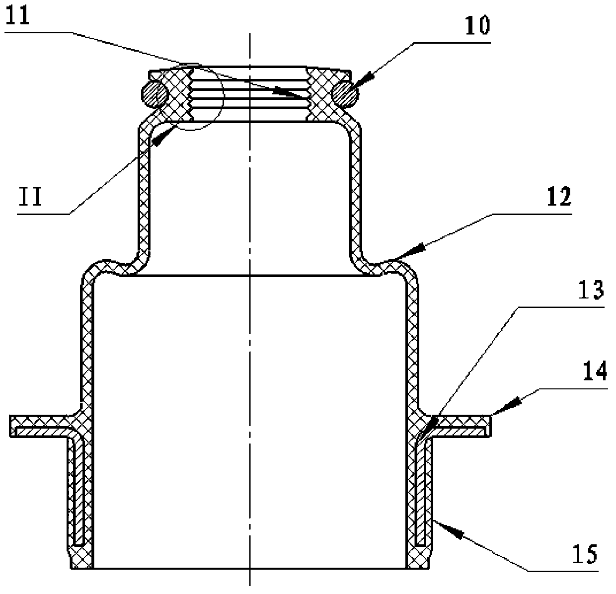 Using method of reciprocating eccentricity prevention oil sealing device