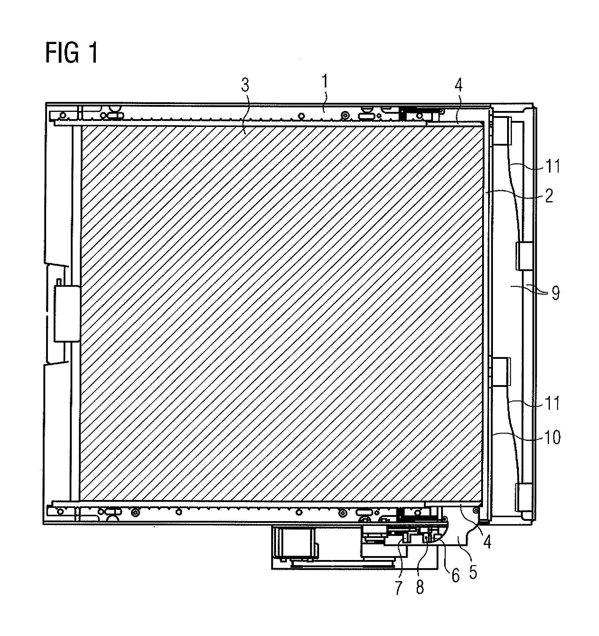 Arrangement and Method for an X-Ray Image System with a Grid Frame Arranged to Enable the Grid Frame to Oscillate
