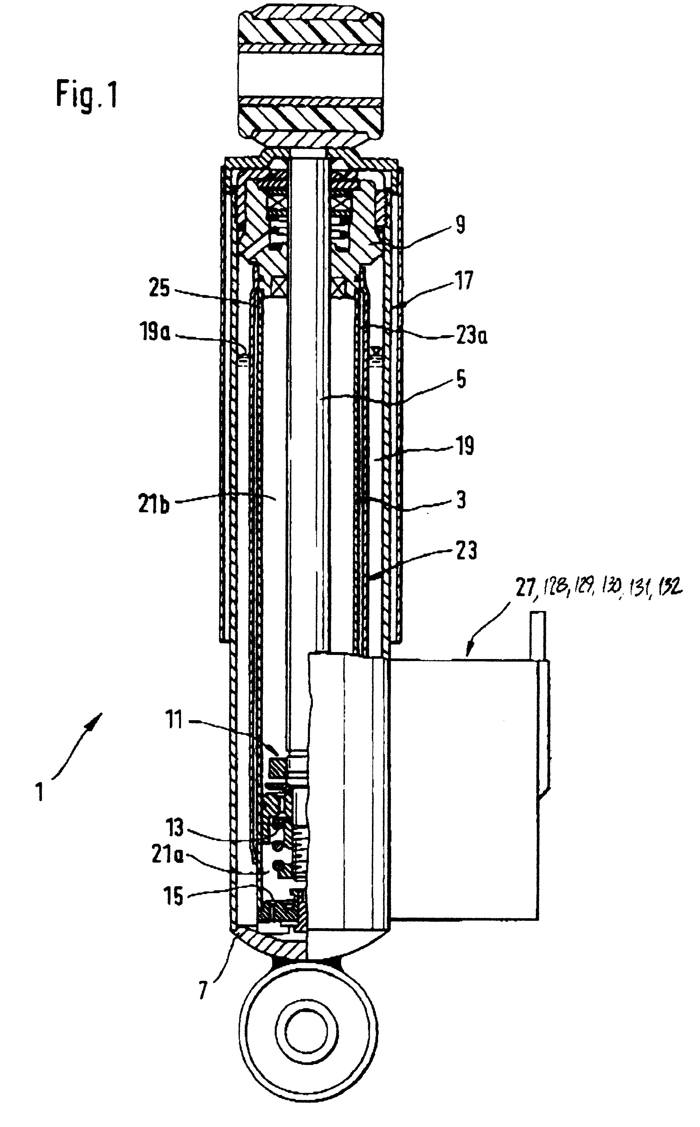 Pressure-dependent valve for a vibration damper