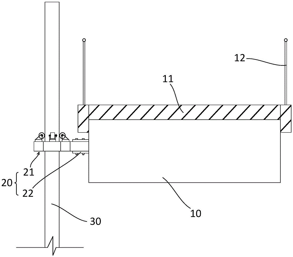 Suspension platform with approach bridge and construction method of suspension platform