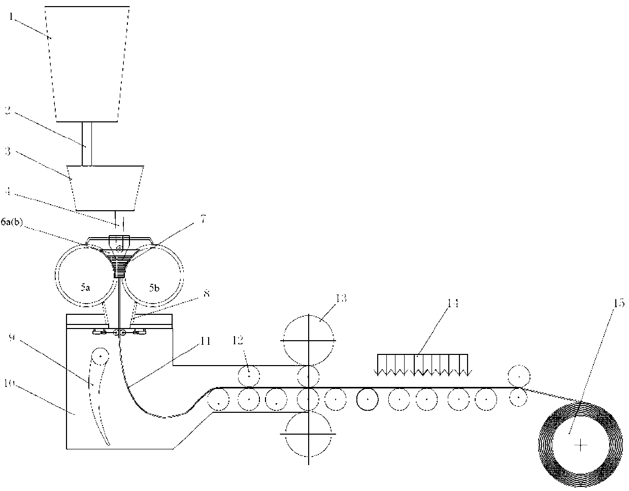 Method for manufacturing 550MPa-level high-strength atmospheric corrosion resistant steel strip through strip continuous casting