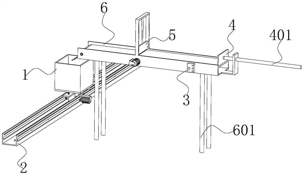 A timing feeding device for forage material for beef cattle breeding