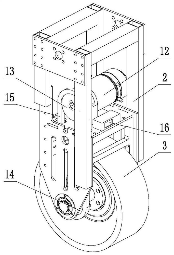 Wheel-leg combined type rapid step-climbing chassis suitable for mobile robot