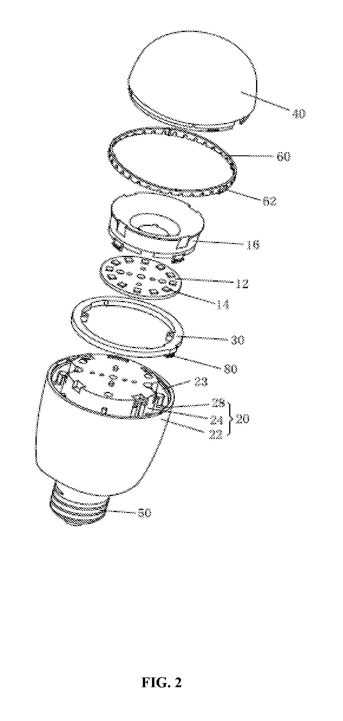 LED lighting device and system, and reset button arrangement method