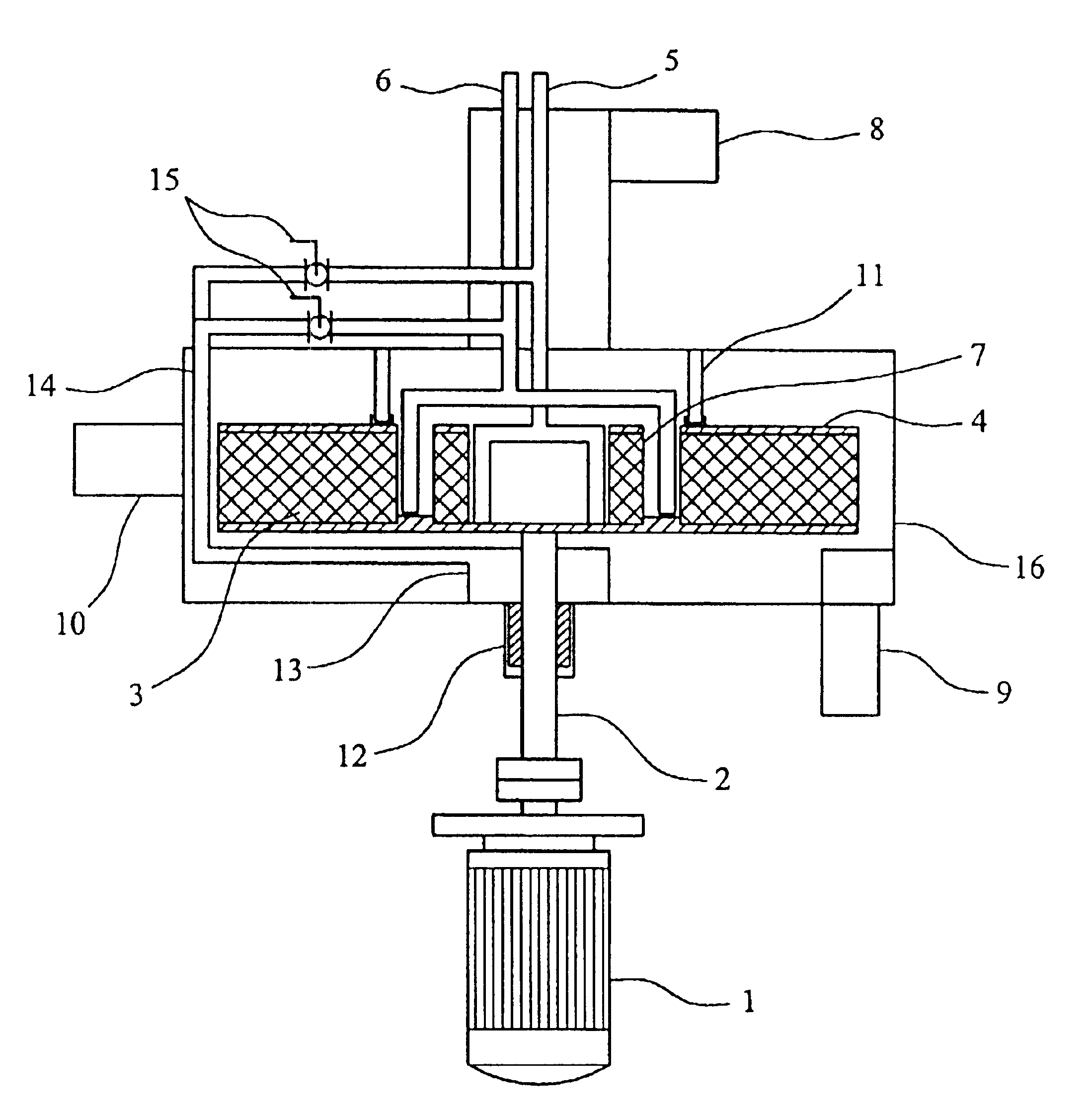 Method for removing volatile components from a high viscosity liquid by using rotation pack bed