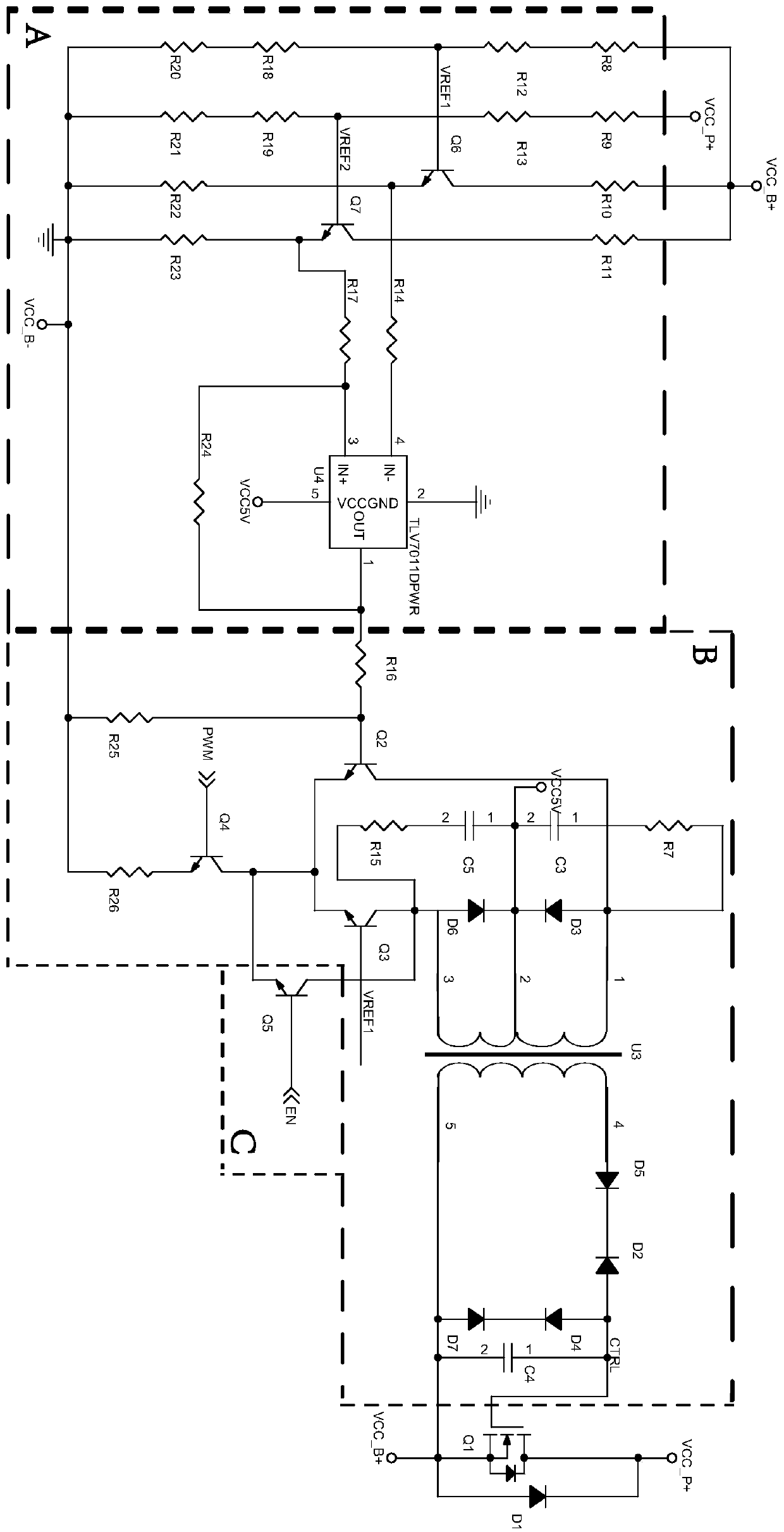 A battery protection circuit and a multi-level battery protection circuit
