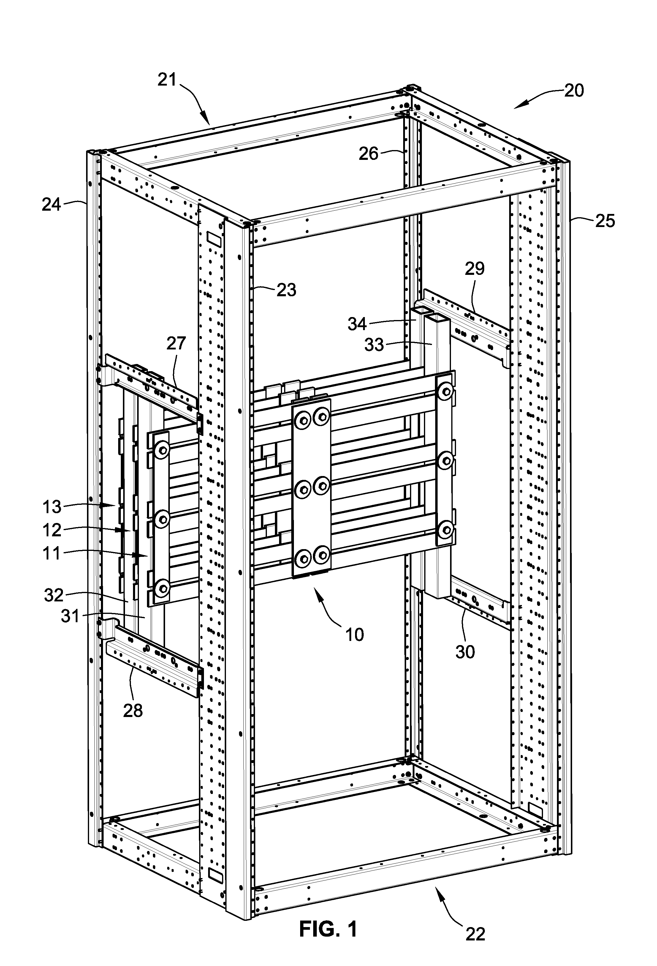 Switchgear bus assembly having reduced power loss, material and temperature