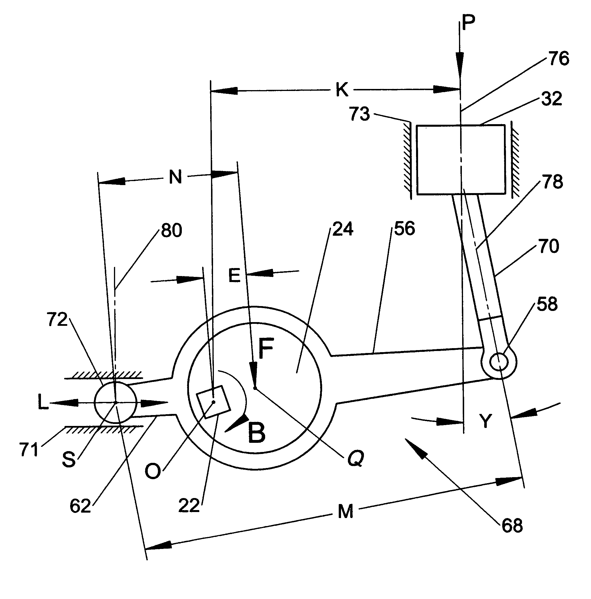 Reciprocating piston mechanism with extended piston offset