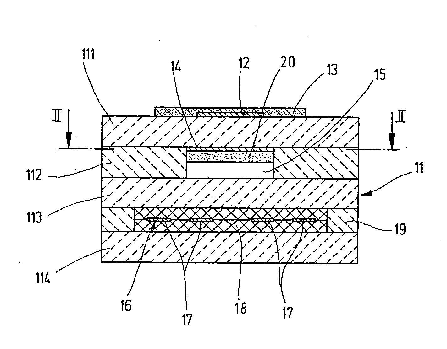 Sensor Element for Determining a Physical Property of a Measuring Gas