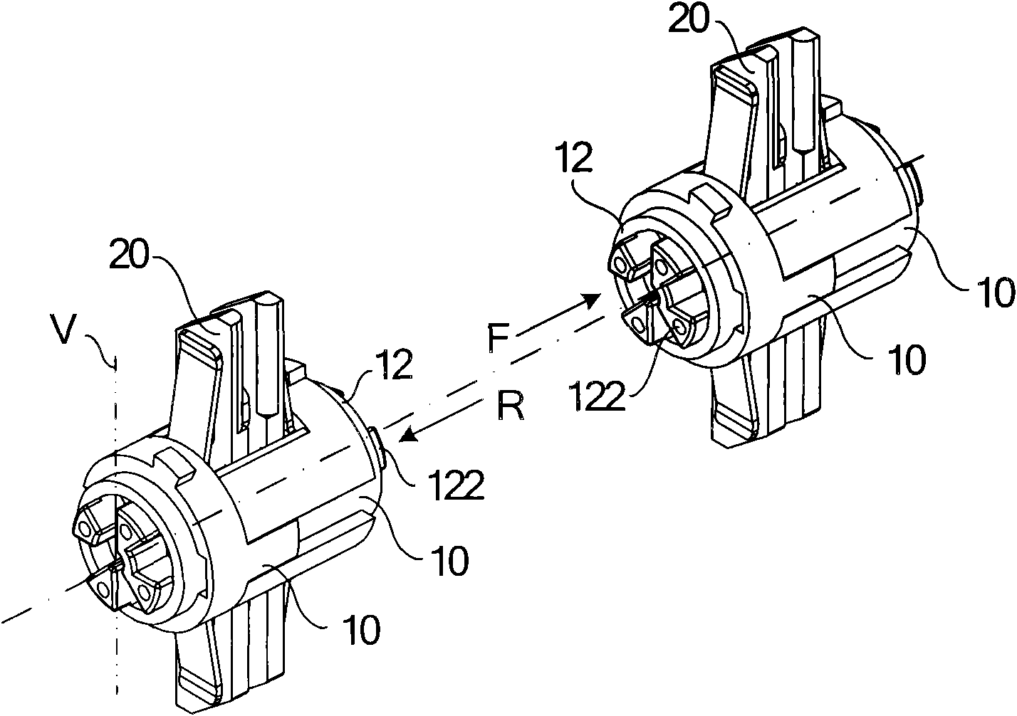 Moving contact component of electrical switch