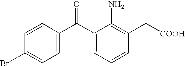 Aqueous liquid preparation containing 2-amino-3-(4-bromobenzoyl)phenylacetic acid