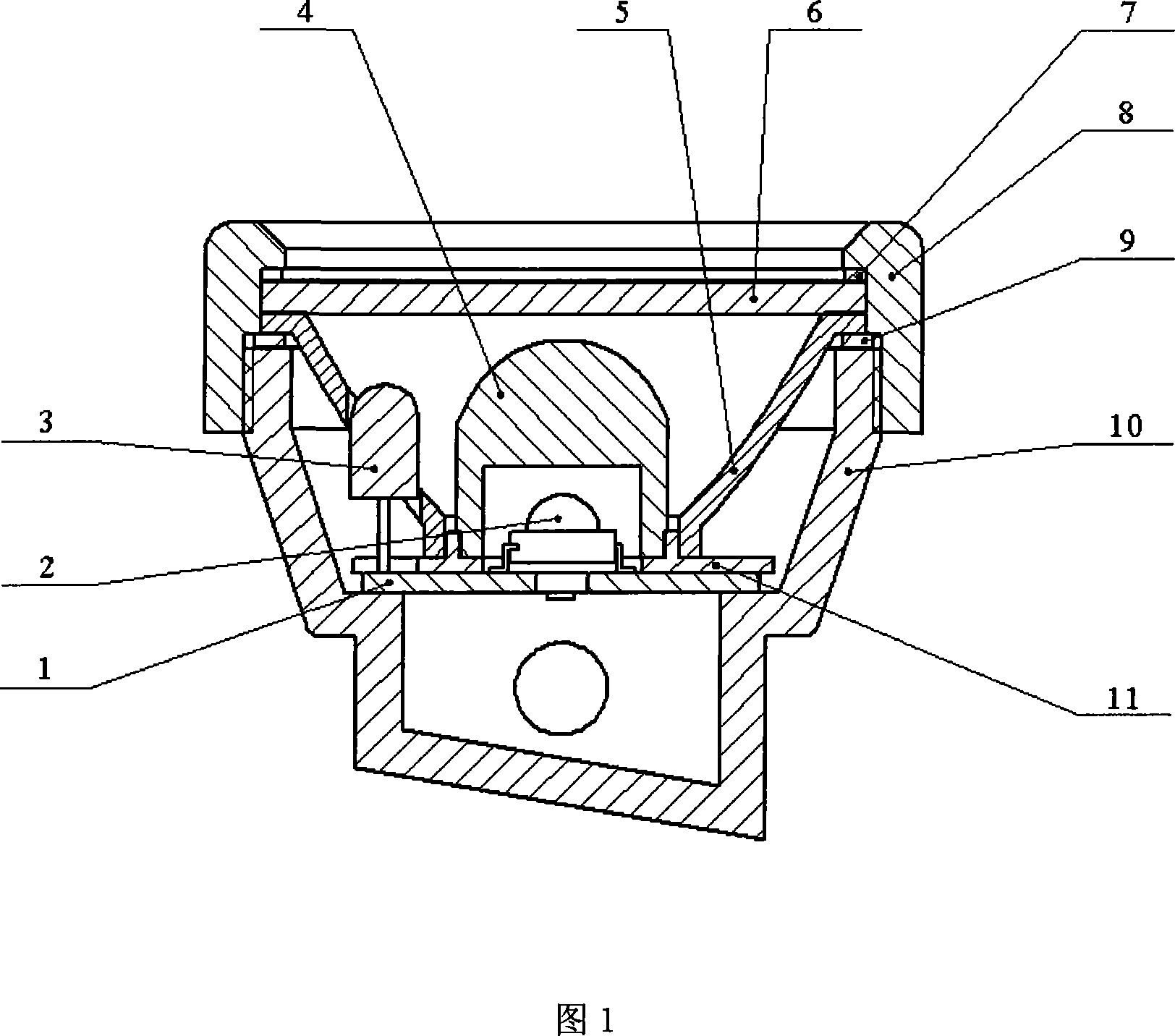 LED mine lamp using non-imaging optical system