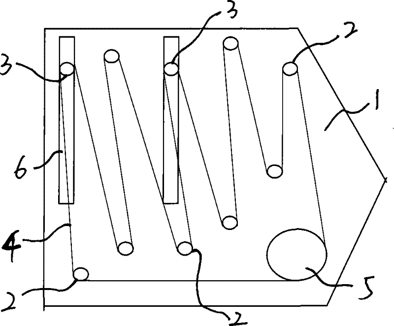 Arrangement structure of water-jet loom multi-arm faucet pattern card