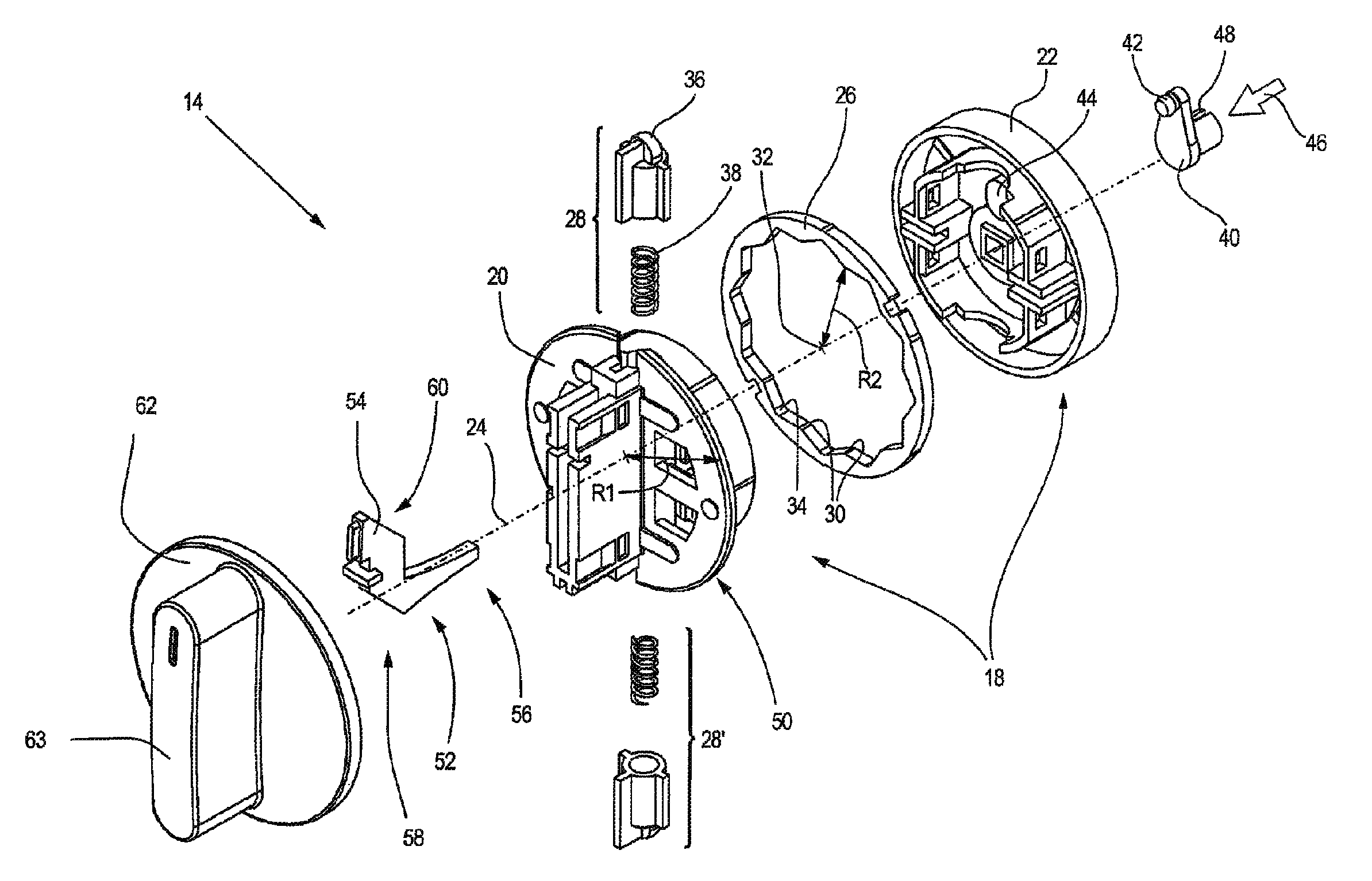 Panel for a domestic appliance having a rotary switch, and domestic appliance