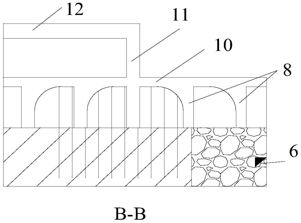 Medium-length hole ore breaking synergistic anchor cable support subsequent filling mining method of combined reconstructed structural body