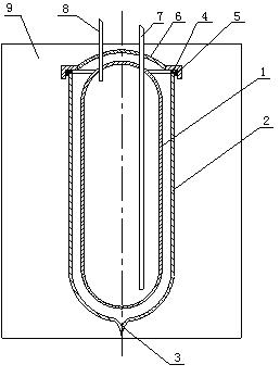 Heat-storage type vacuum heat collector tube