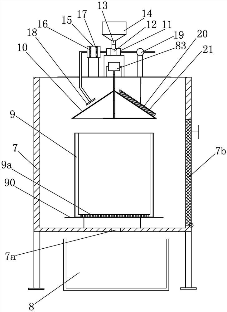 A casting raw sand screening device