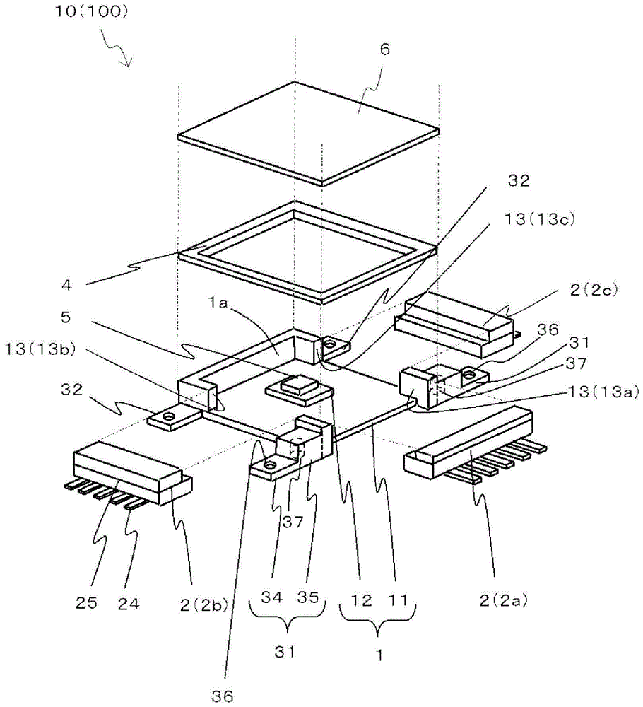 Package for housing electronic components and electronic device