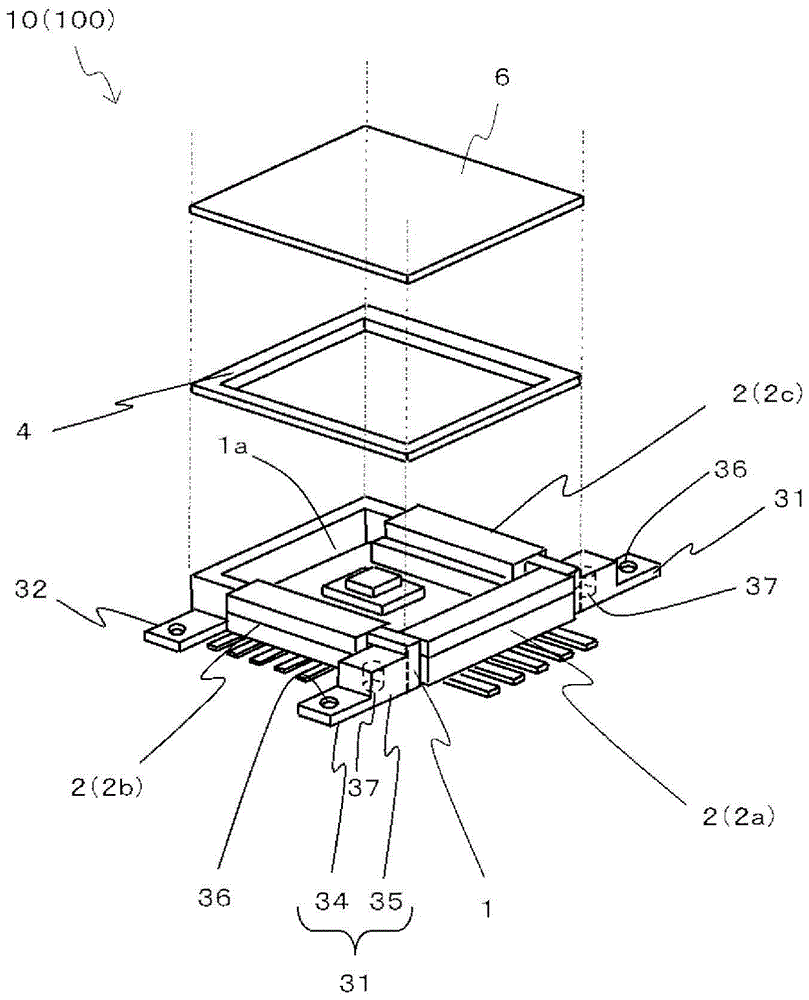 Package for housing electronic components and electronic device