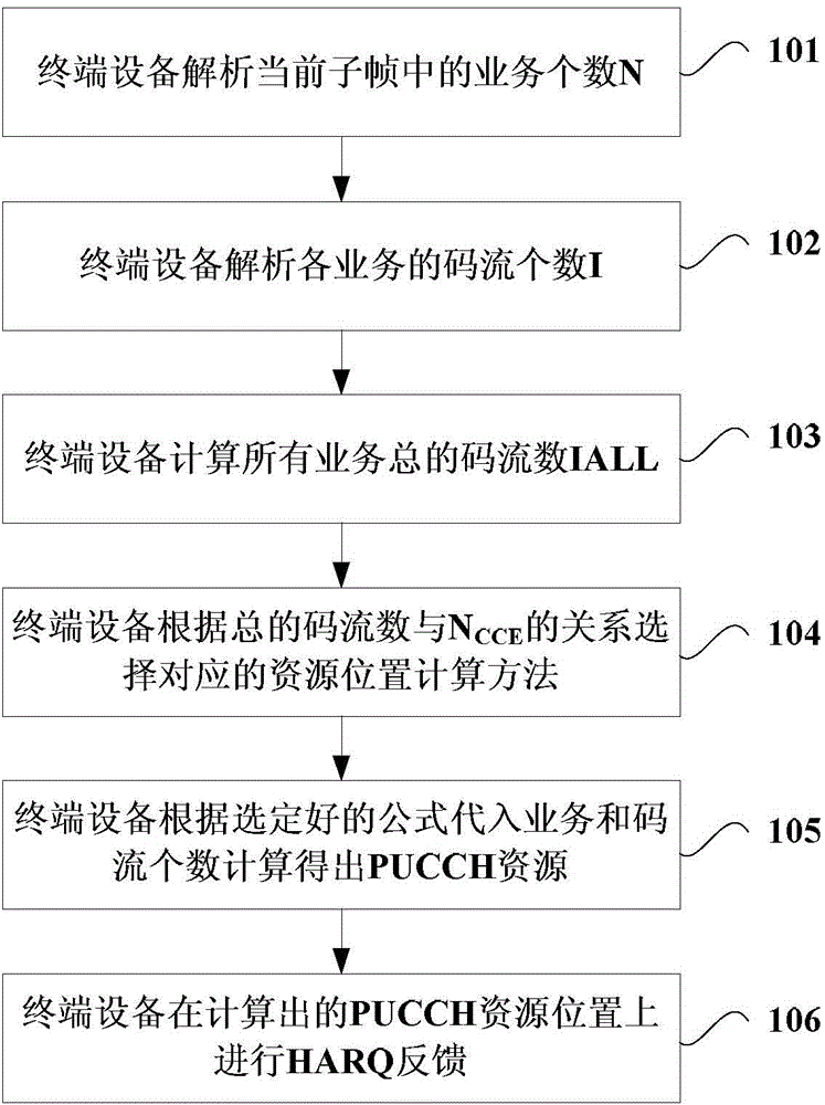 Terminal device and multi-service mode hybrid automatic repeat request feedback method