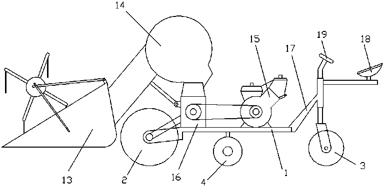 A side three-wheel ratooned rice harvester that prevents rice stubble from rolling and its control method