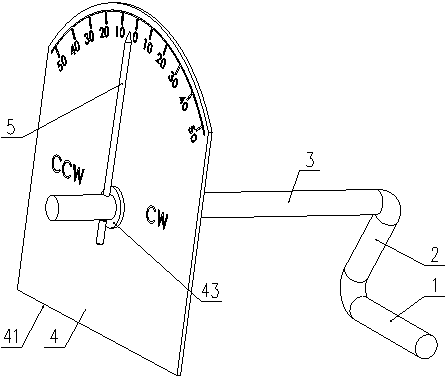 Measuring device for mounting angles of blades of axial flow fan