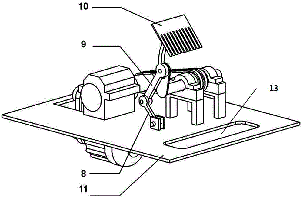 Semiautomatic bristle combing machine