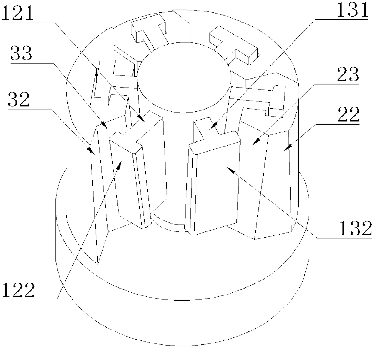Inner core mold with contraction function