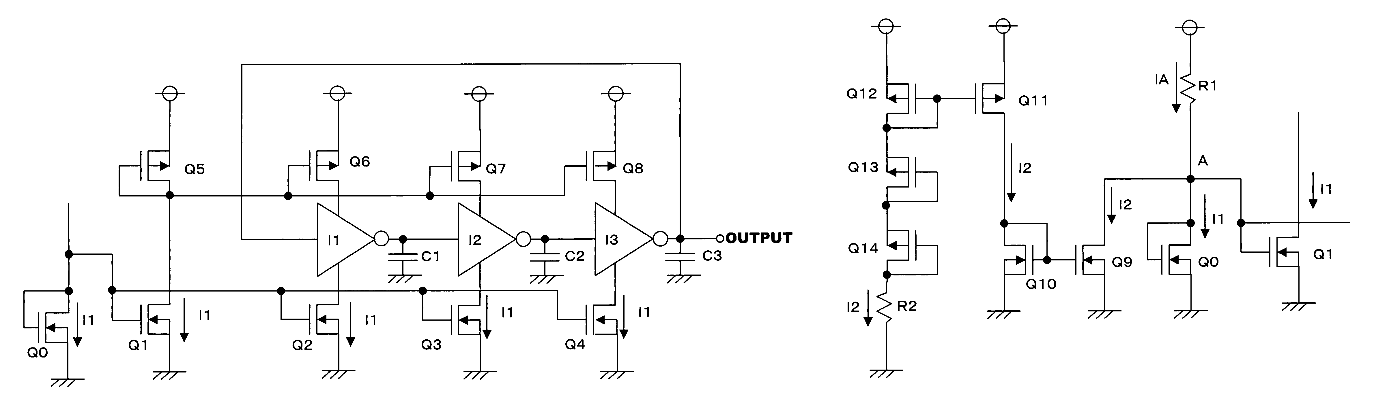 Constant current circuit used for ring oscillator and charge pump circuit