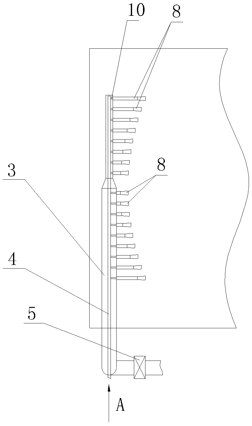 Combination structure of secondary air and dosing of biomass boiler