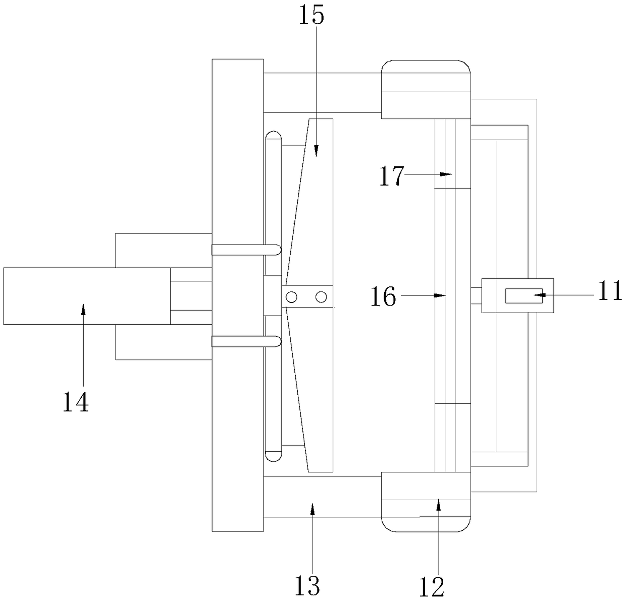 Crushing device for treating internal grease of kitchen garbage