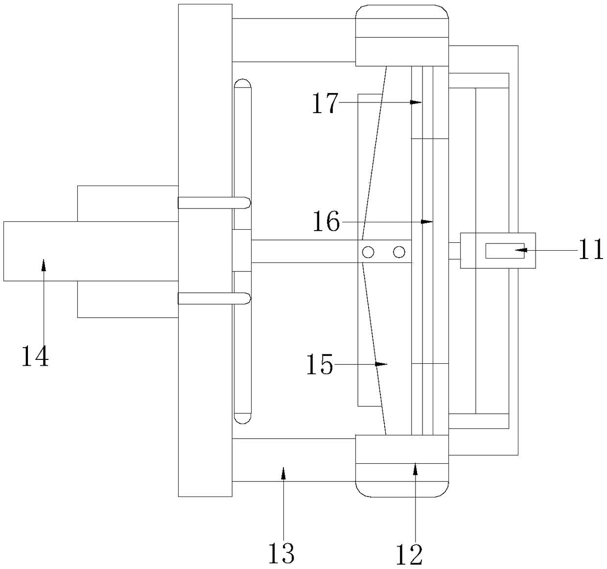 Crushing device for treating internal grease of kitchen garbage