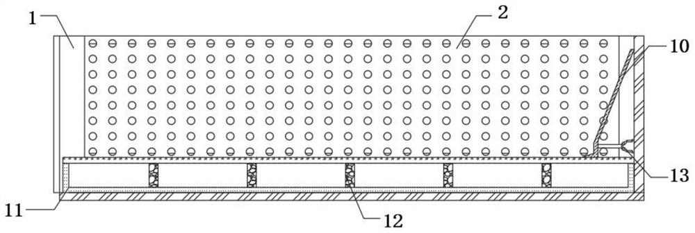 Road subgrade corner garbage sweeping structure and sweeper