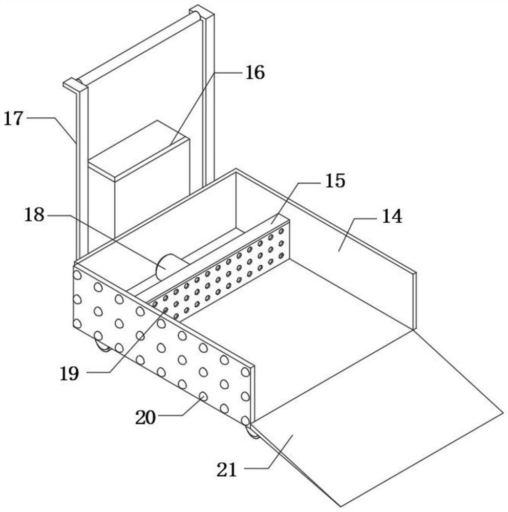 Road subgrade corner garbage sweeping structure and sweeper