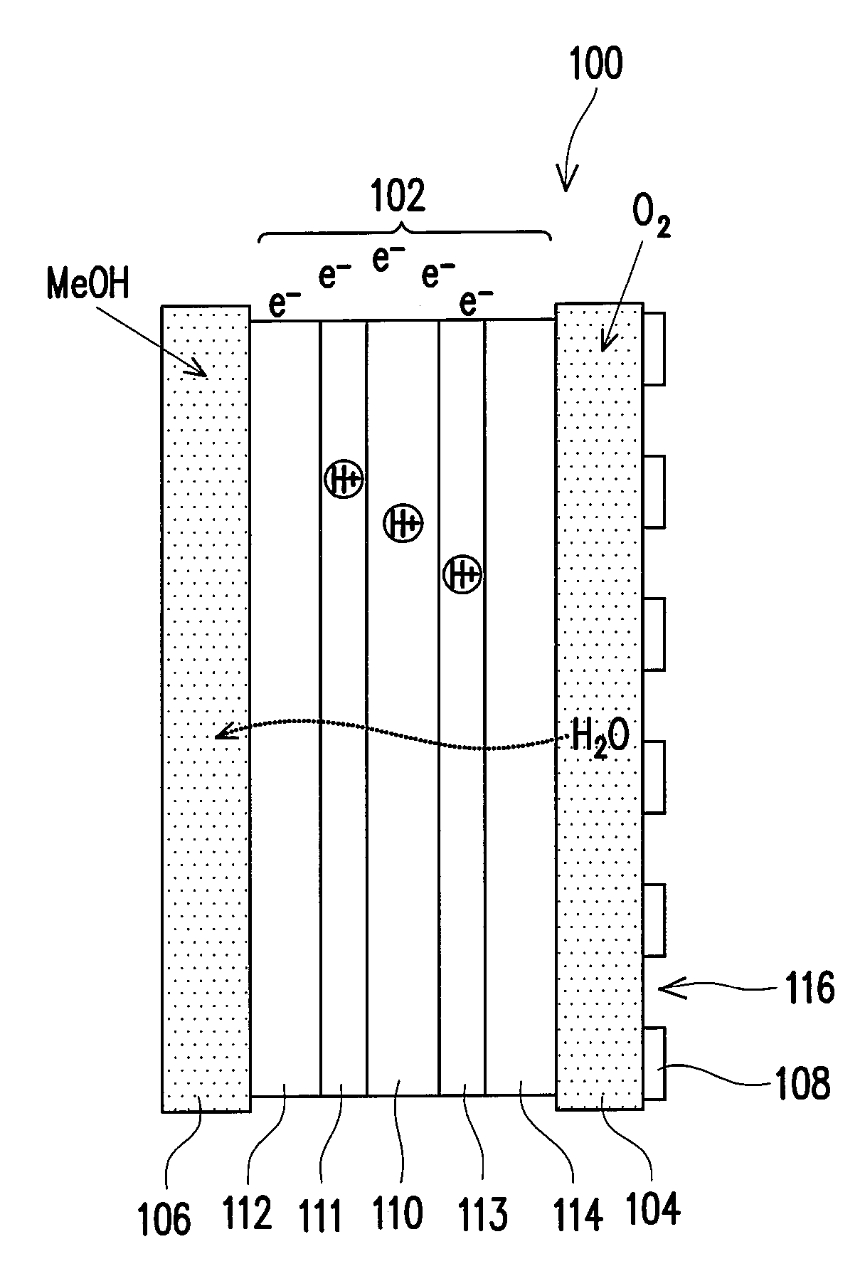 Flat fuel cell assembly